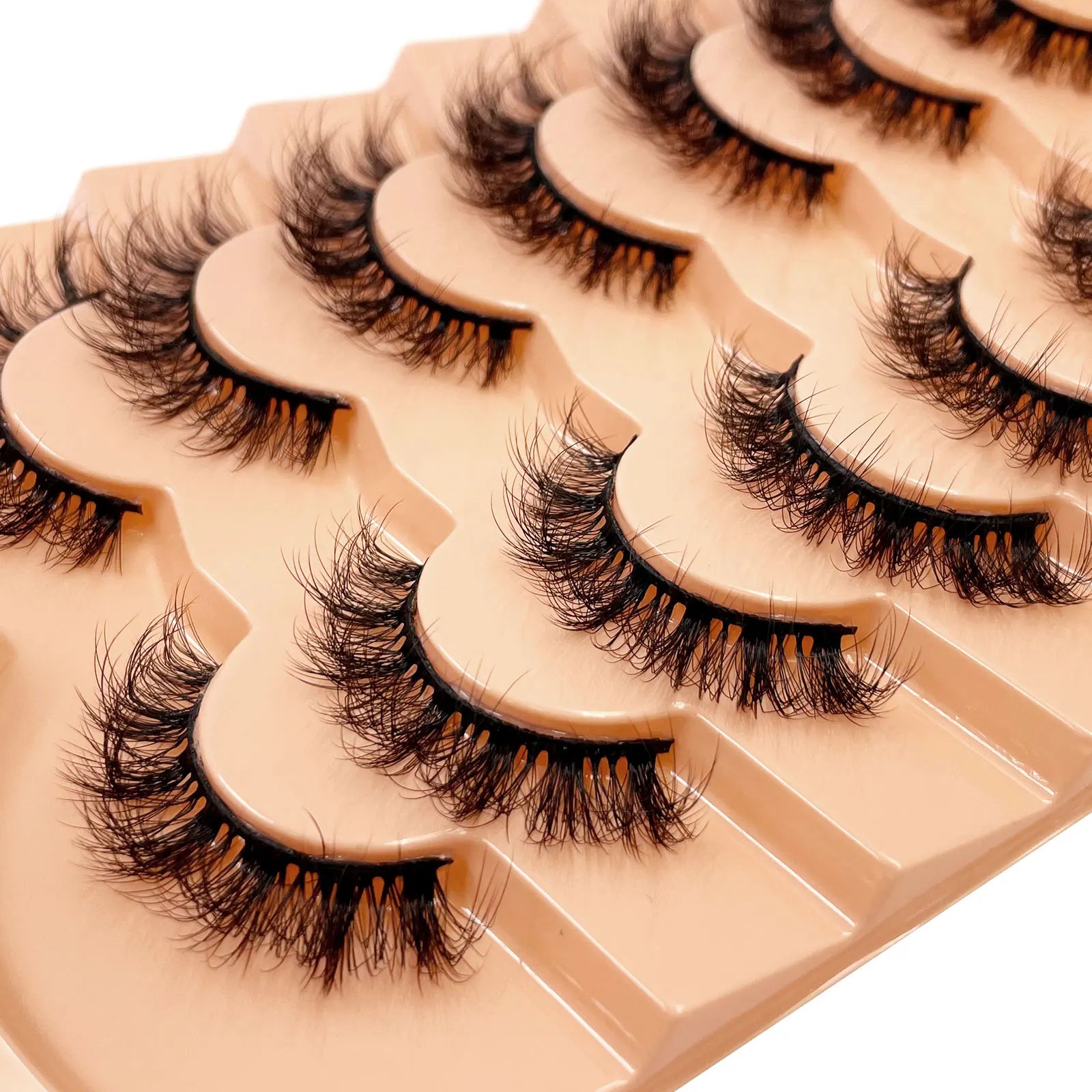 Nouveau 7 paires de faux cils épais, simulation 3D en fourrure de vison, faux cils dramatiques, vente en gros, fabrication de faux cils pleine ligne