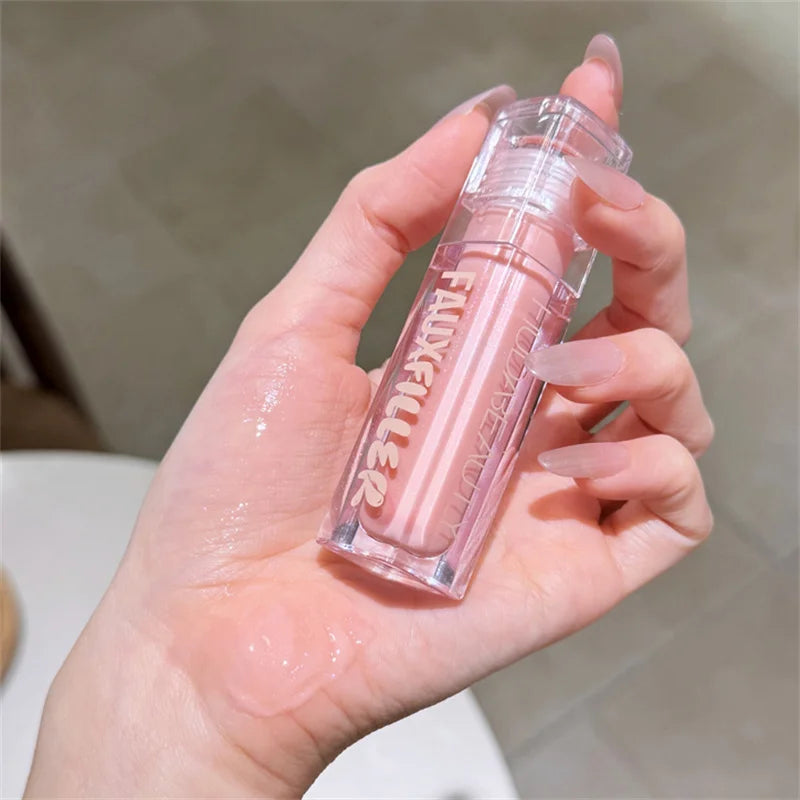 Huda Beauty remplissage brillant Non collant brillant à lèvres hydratant cristal clair huile pour les lèvres repulpant hydratant teinté rouge à lèvres maquillage