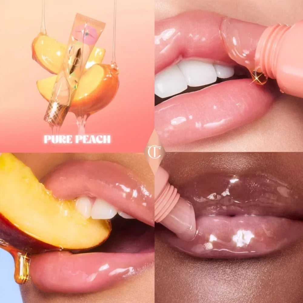 Charlotte Tilbury CT Masque réparateur hydratant pour les lèvres, baume éclaircissant et exfoliant pour les lèvres, rouge à lèvres solide effet gelée, gloss à lèvres