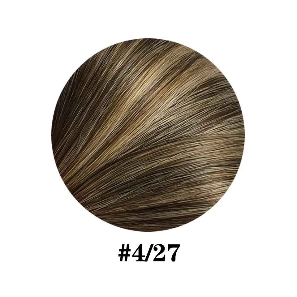 Queue de cheval droite en cheveux humains, extension 100 % cheveux humains vierges, à enrouler avec cordon de serrage, à clipser, noir naturel 1B pour femmes