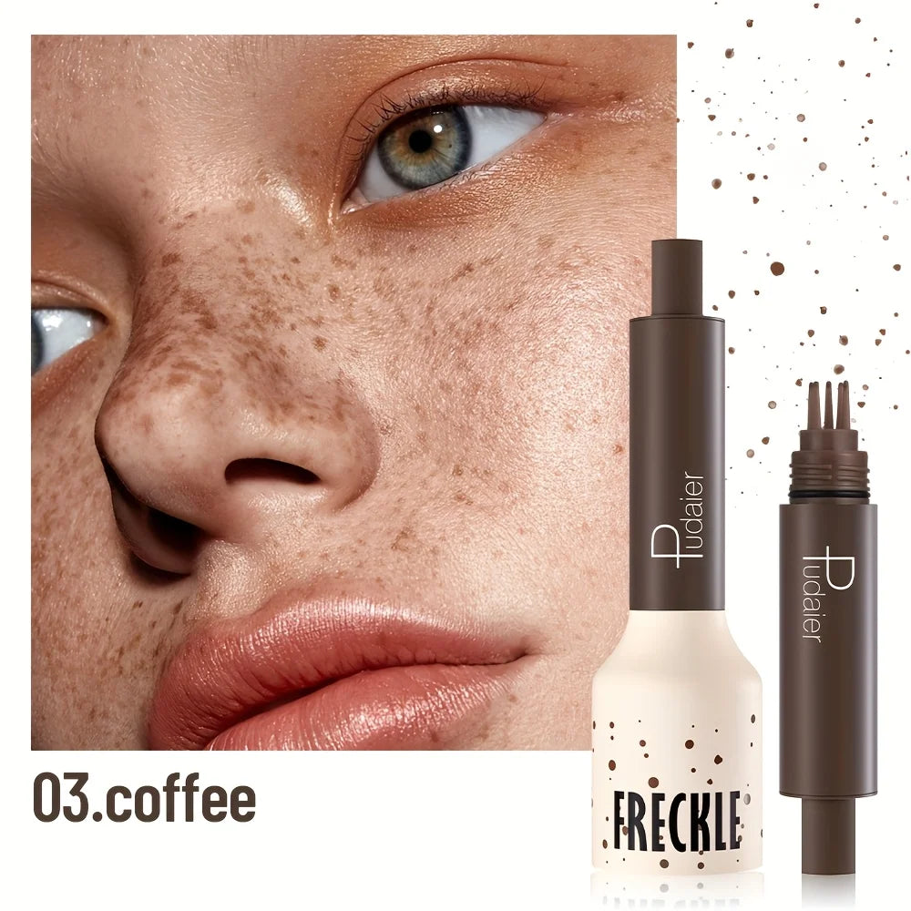 Stylo de maquillage tampon de taches de rousseur imperméable, taches de rousseur à points d'aspect naturel, longue durée, résistant à la sueur, adapté aux débutants