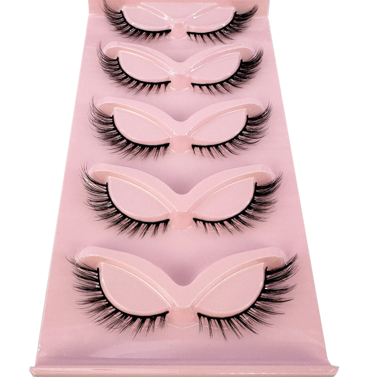 Nouveau cils oeil de chat cils de vison 3D Curl ailé naturel réaliste extrémité en désordre oeil allongé épais faux cils doux faux cils