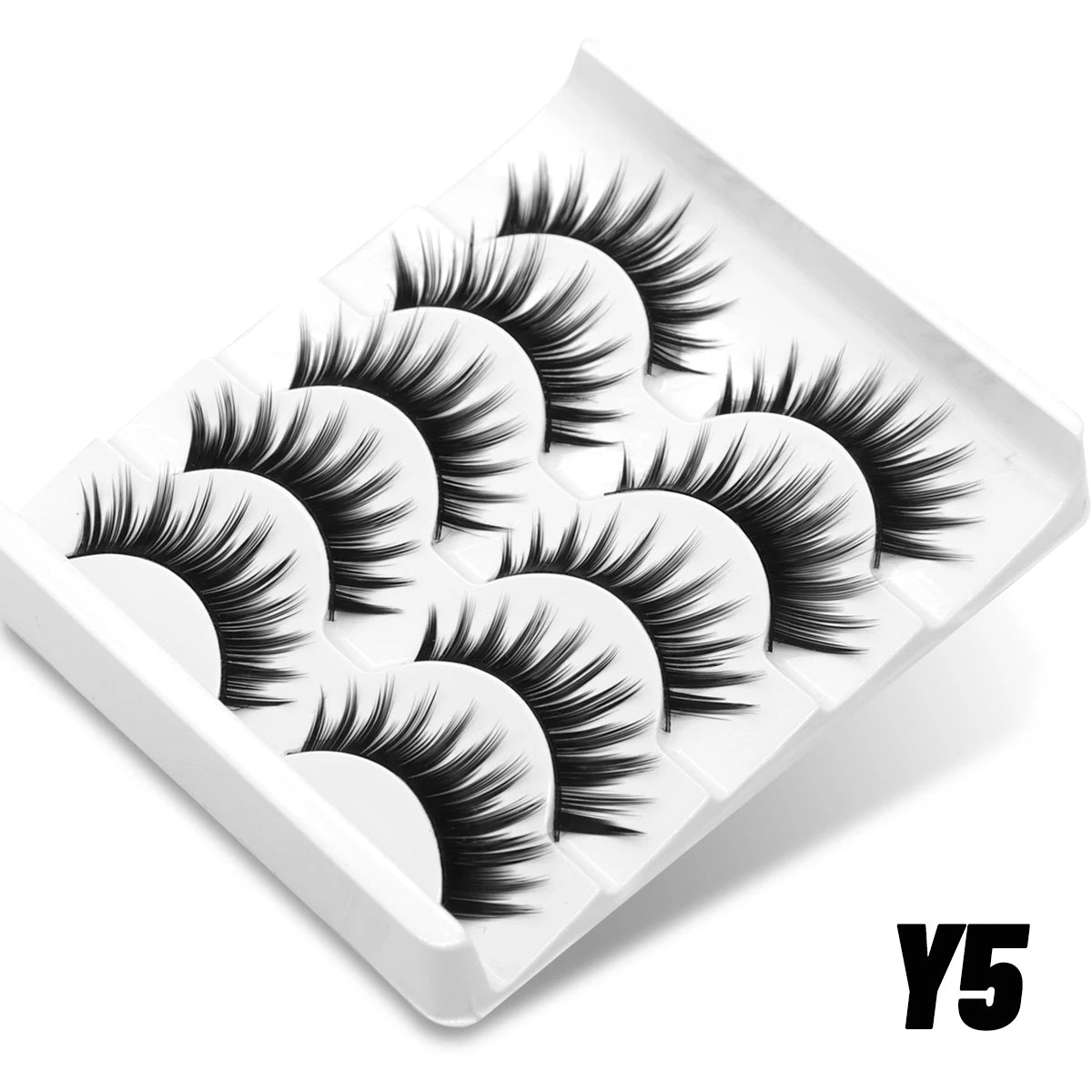 Faux cils effet œil de chat, légers et duveteux pour un regard intense et élégant. Bande de cils réutilisable au rendu naturel, idéale pour le maquillage quotidien ou les occasions spéciales