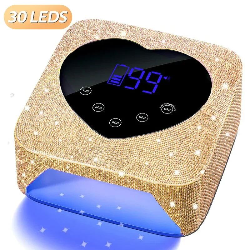 Lampe UV à ongles sans fil rechargeable, 30 LED, sèche-ongles avec 5 réglages de minuterie, cabine UV pour manucure, lumière de salon pour ongles, outils de salon de manucure.