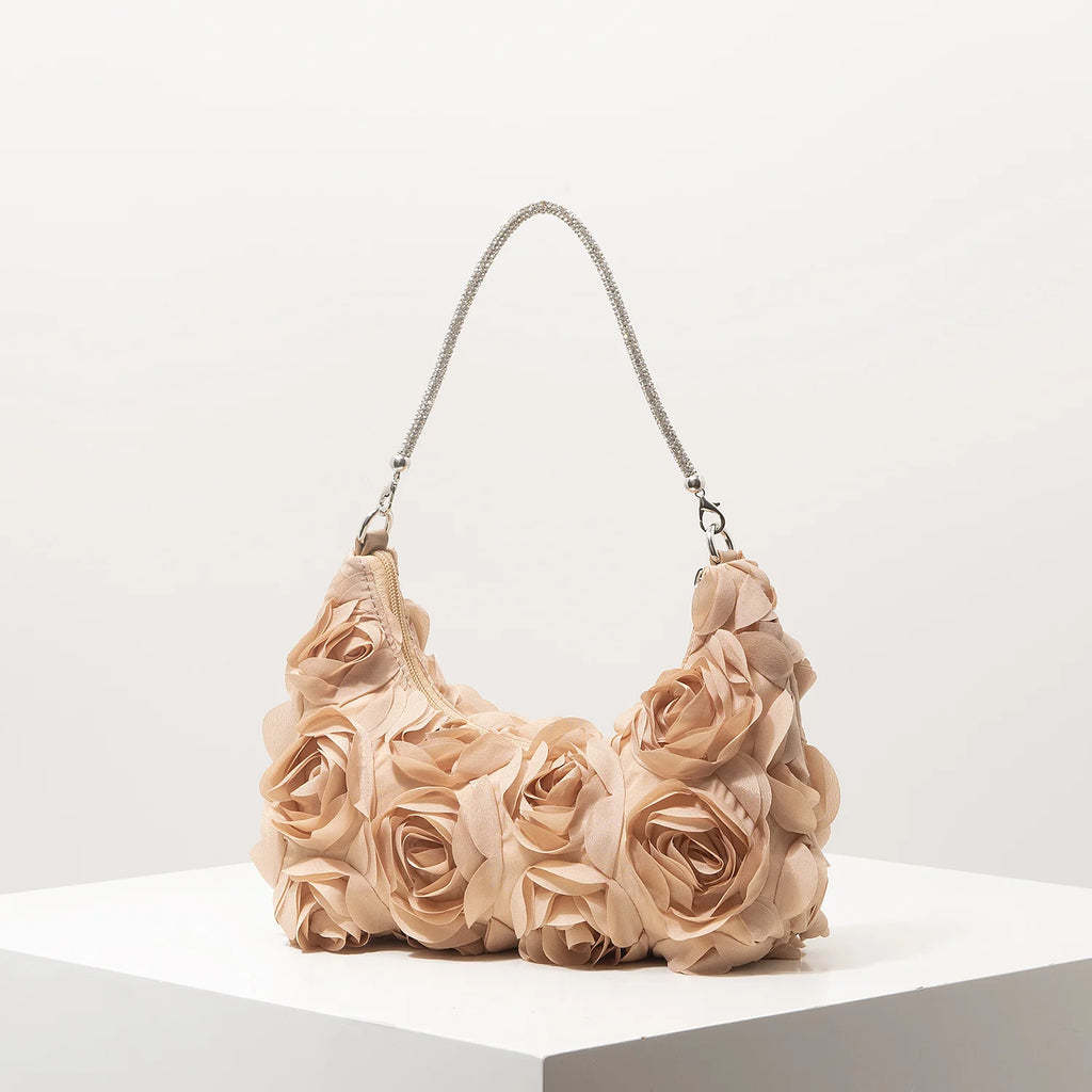Sac à bandoulière à motif floral, idéal pour les femmes élégantes. Parfait pour les soirées de gala, les fêtes, les bals de fin d’année, les mariages et autres occasions spéciales.