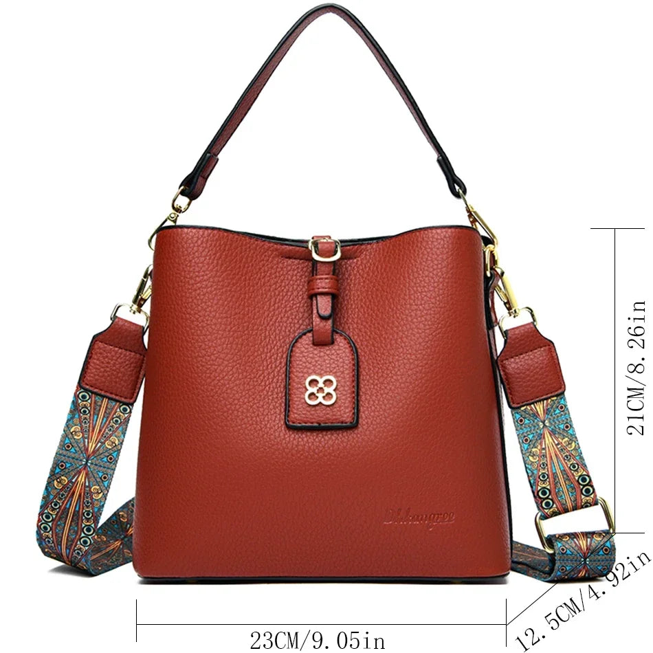 Sac à Main de Luxe en Cuir Multifonctionnel pour Femme, Sacoche à 3 Couches, de Bonne Qualité, de Styliste