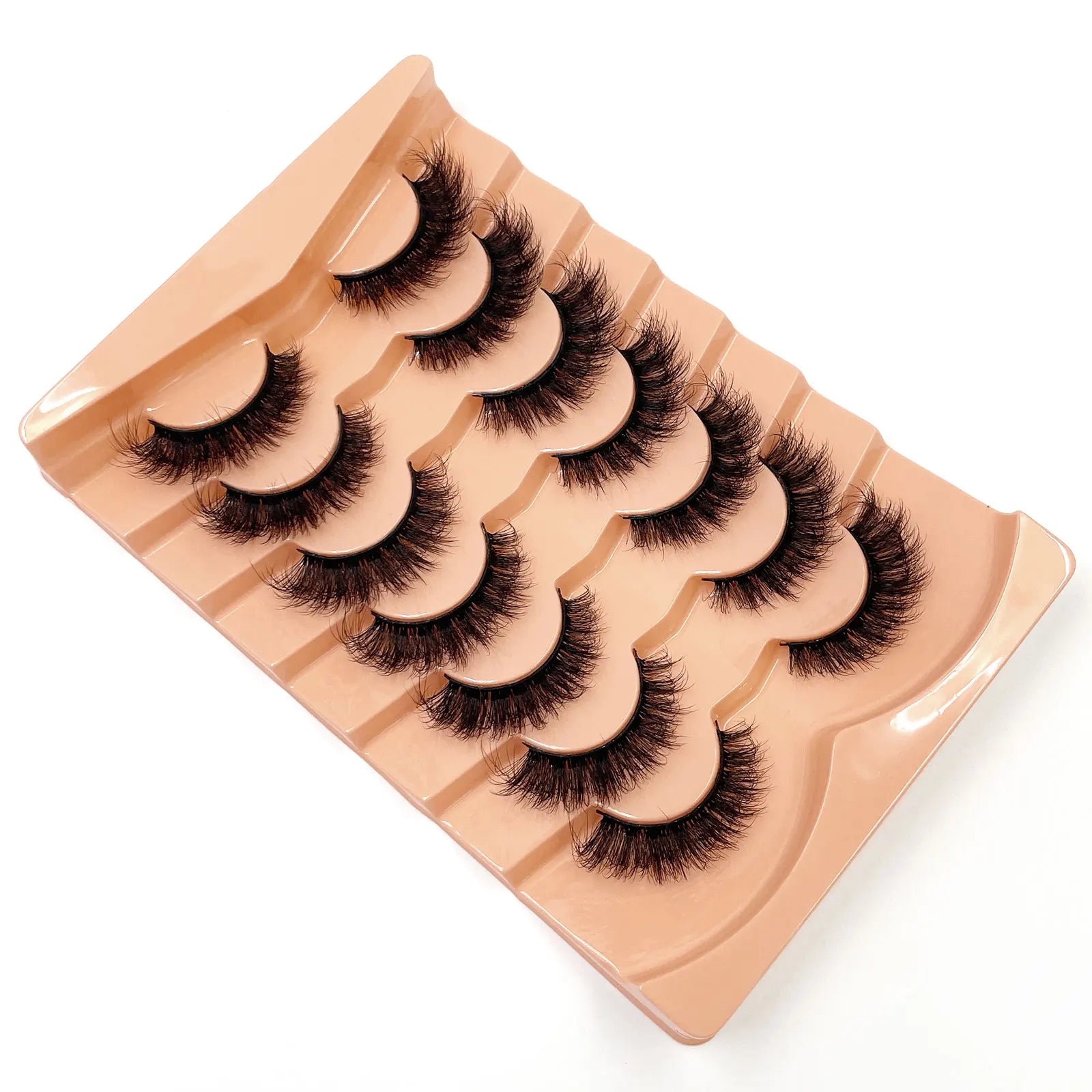 Nouveau 7 paires de faux cils épais, simulation 3D en fourrure de vison, faux cils dramatiques, vente en gros, fabrication de faux cils pleine ligne