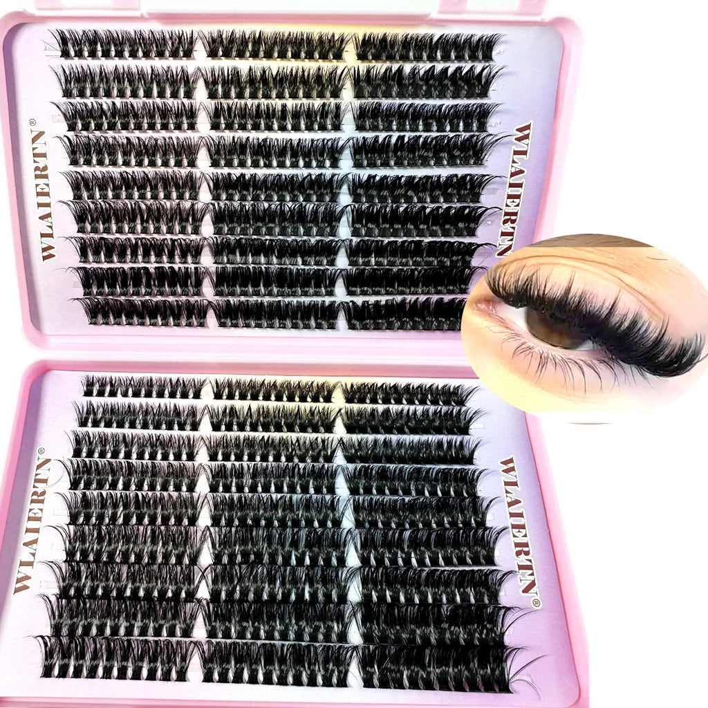 Extension de Faux-Cils en Vison Naturel Mixte Courbés C, Bande Russe 3D, Outil de Maquillage Personnel, 9-16mm, 540