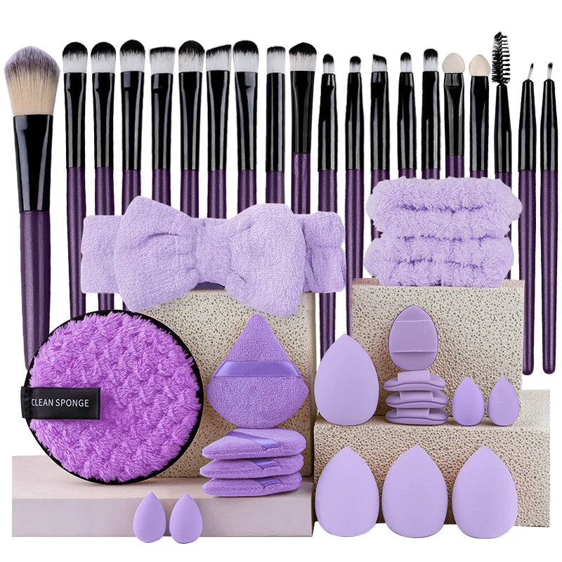 Ensemble de pinceaux de maquillage 20 pièces Kit de pinceaux doux et moelleux pour les yeux Ombre à paupières Fond de teint Poudre Enlumineur Mélange Outil de beauté Débutants