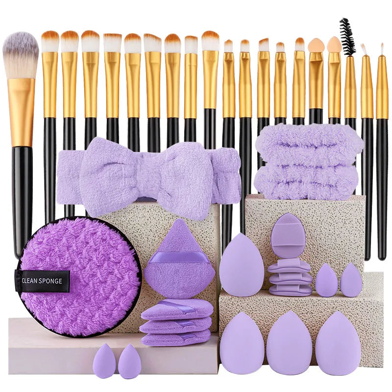 Ensemble de pinceaux de maquillage 20 pièces Kit de pinceaux doux et moelleux pour les yeux Ombre à paupières Fond de teint Poudre Enlumineur Mélange Outil de beauté Débutants