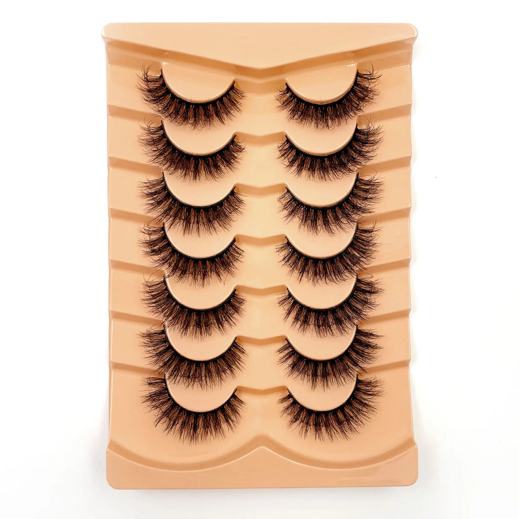 Nouveau 7 paires de faux cils épais, simulation 3D en fourrure de vison, faux cils dramatiques, vente en gros, fabrication de faux cils pleine ligne