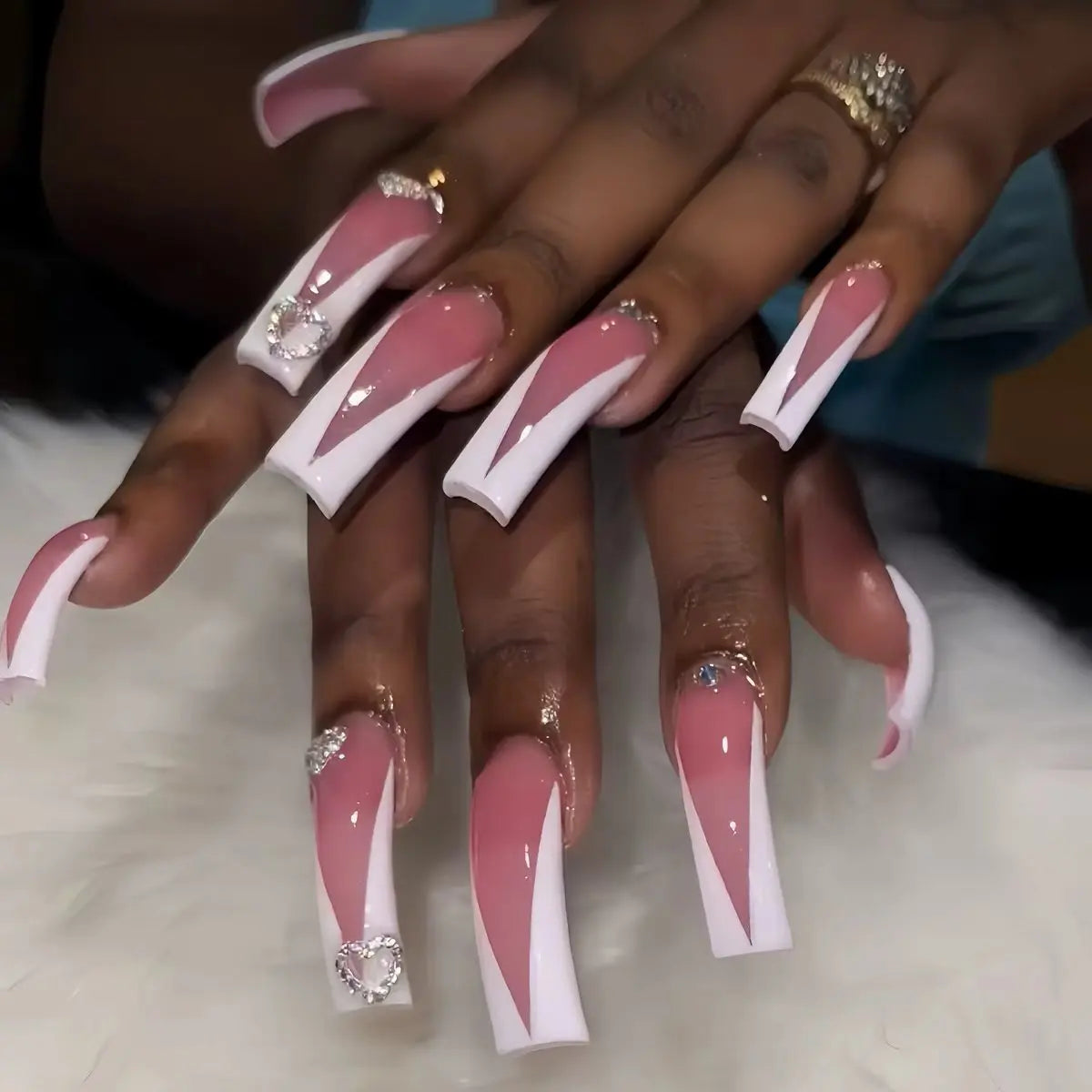 Faux ongles longs et courbés rouge vif, 20 pièces, amovibles, patchs de manucure, charmes, couverture complète, en acrylique, à presser, pour femmes
