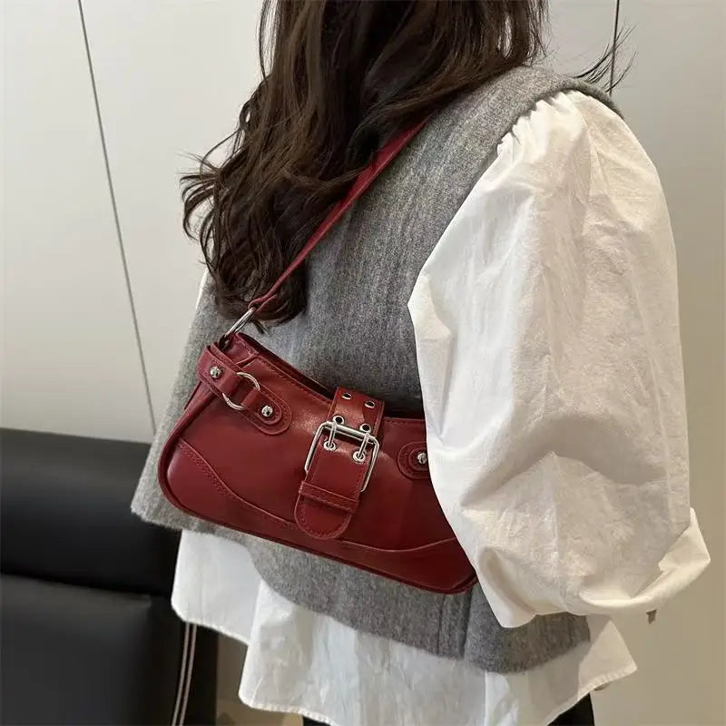 Sacs pour femmes 2025 – nouveau modèle tendance et polyvalent, sac rétro “hot girl” sous le bras, sac niche texturé en forme de croissant, sac à bandoulière simple ou porté en crossbody