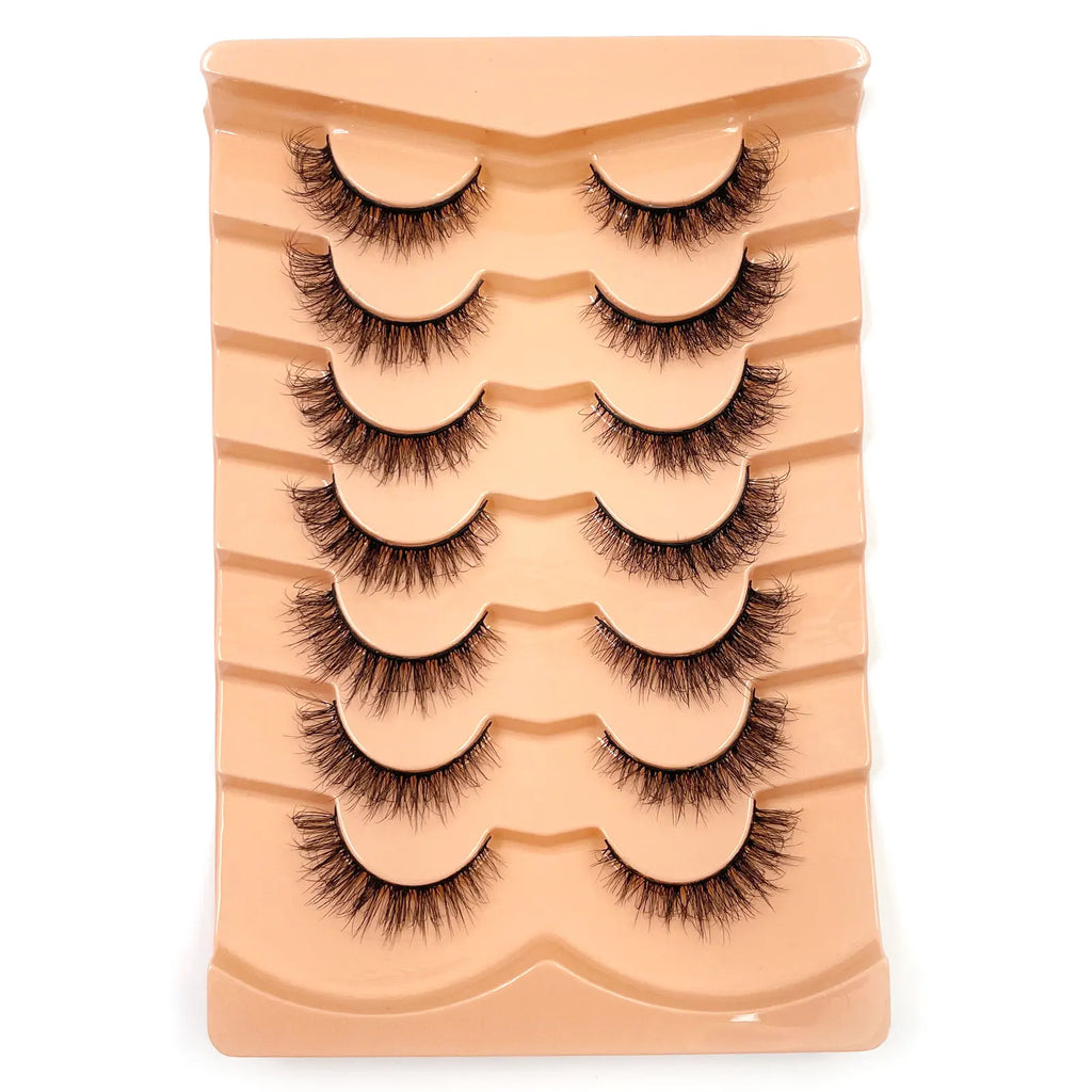 Nouveau 7 paires de faux cils épais, simulation 3D en fourrure de vison, faux cils dramatiques, vente en gros, fabrication de faux cils pleine ligne