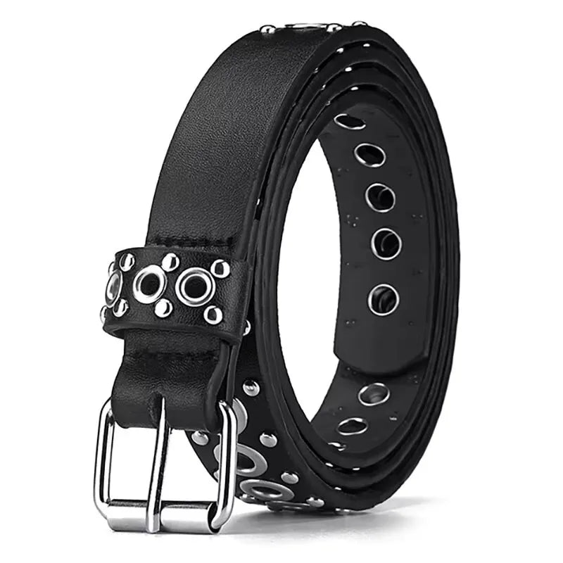 Ceinture fine à rivets pour femmes, à la mode, avec boucle à aiguille personnalisée, tendance de rue, Style Punk HipHop Y2K, avec ceinture en jean