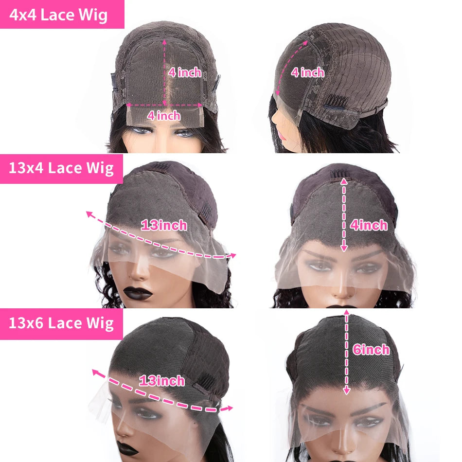 Perruque Deep Wave Premium Glueless 180 % de Densité – 100 % Cheveux Humains Remy, Lace Closure 6x4 ou 5x5, Prête à Porter, Volume Naturel et Finition Invisible