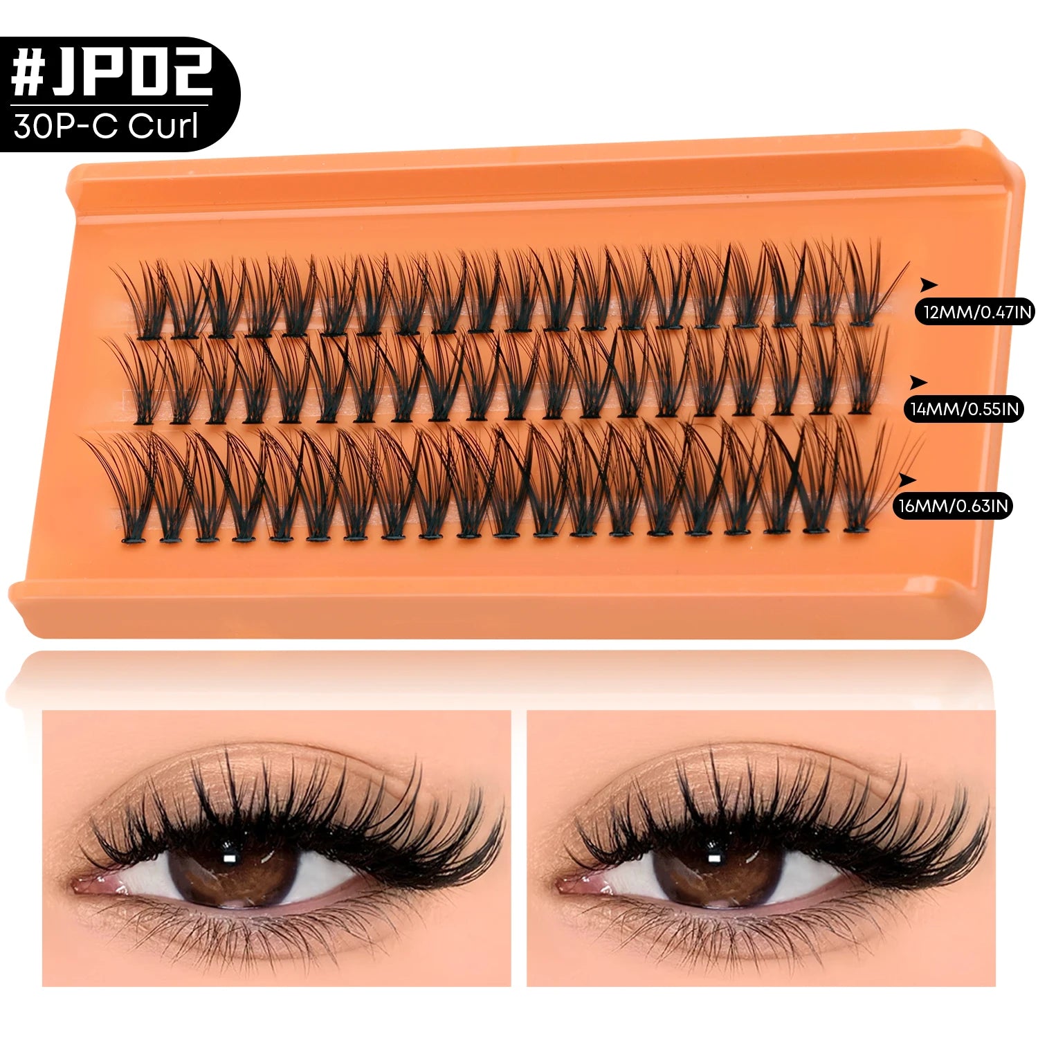 LASVIREY – Grappes de faux cils DIY effet volume et hérissé, styles variés, cils individuels légers et duveteux pour une extension de cils personnalisée.