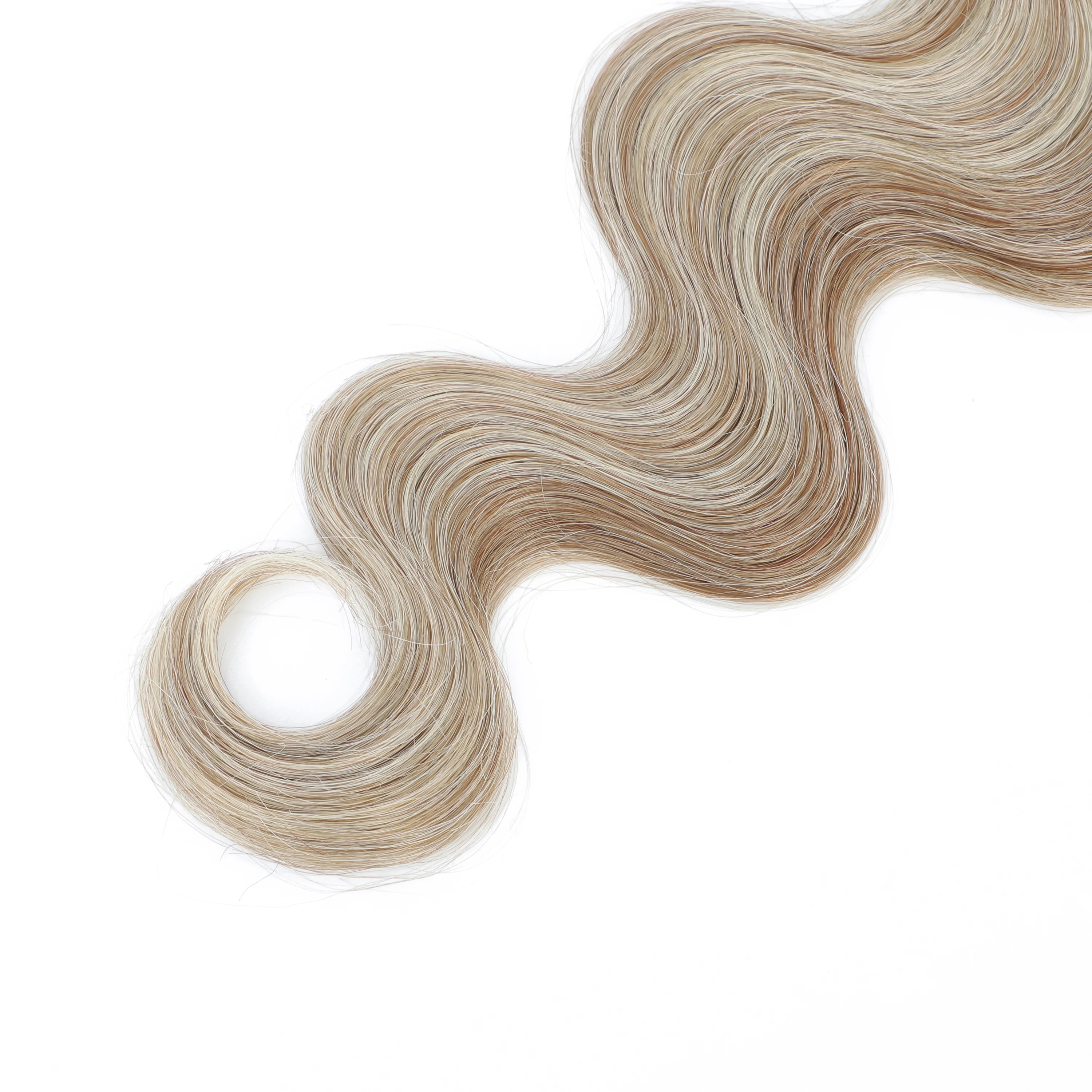 Mèches synthétiques Body Wave colorées 613, Extensions capillaires naturelles blondes Piano, queue de cheval épaisse ombrée, tissage de cheveux amples et profonds