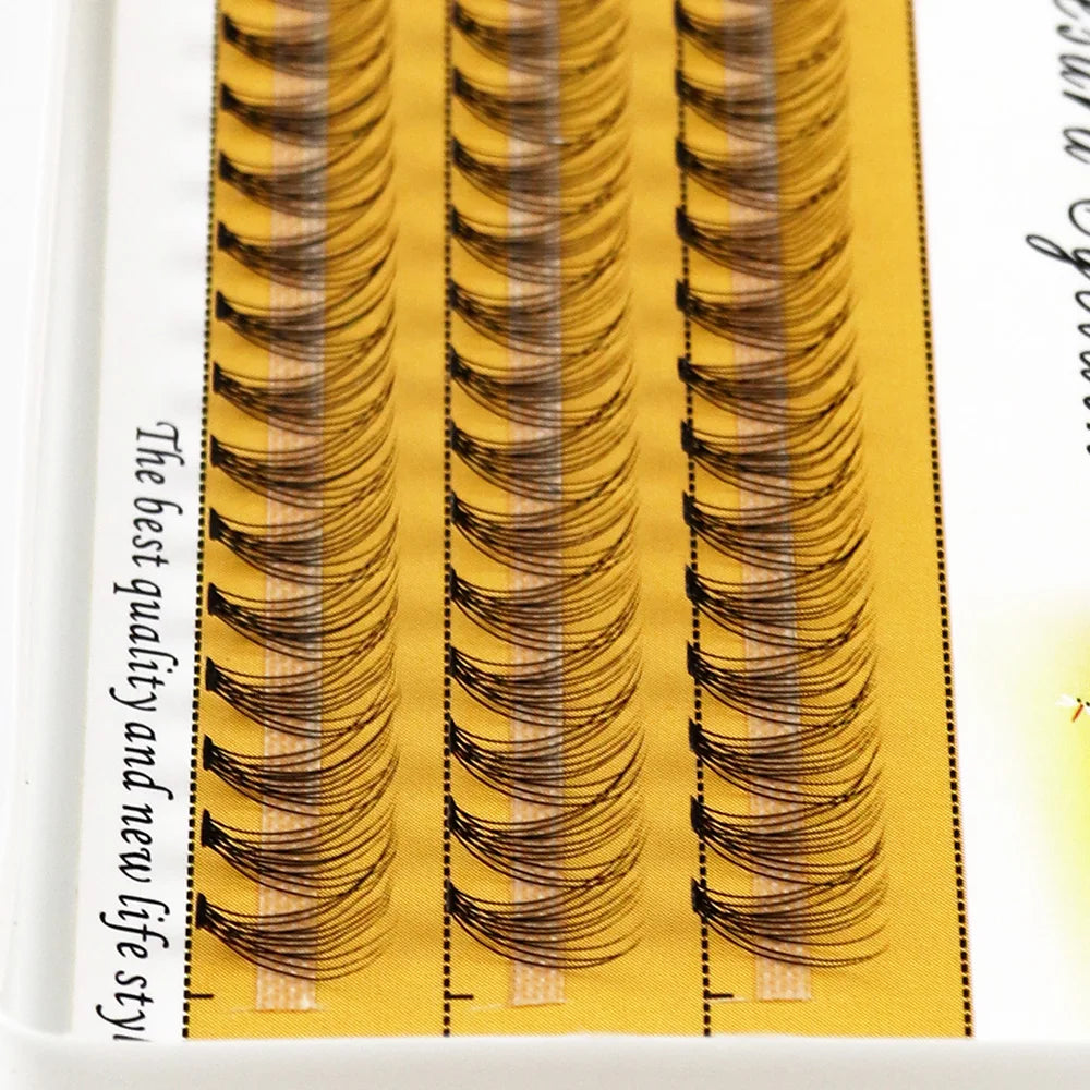1 Boîte/60 Bouquets de Cils en Vison Naturels 3D Russes, Extensions de Cils Individuels 10D, Outil de Maquillage pour Cils en Grappe, Vente en Gros