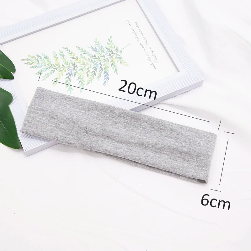 Bandeau élastique en coton, bandeaux à la mode pour femmes et hommes, solide, course à pied, Fitness, Yoga, extensible, maquillage, accessoires pour cheveux