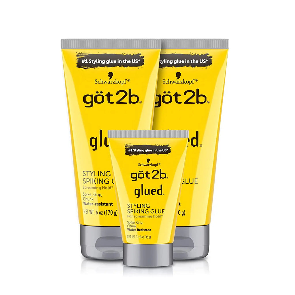Got2b Glued Spiking Glue Gel Coiffant Invisible Résistant à l'Eau Fixation Forte pour Adhésifs de Perruques Gel de Contrôle des Frisottis pour une Tenue Extrême