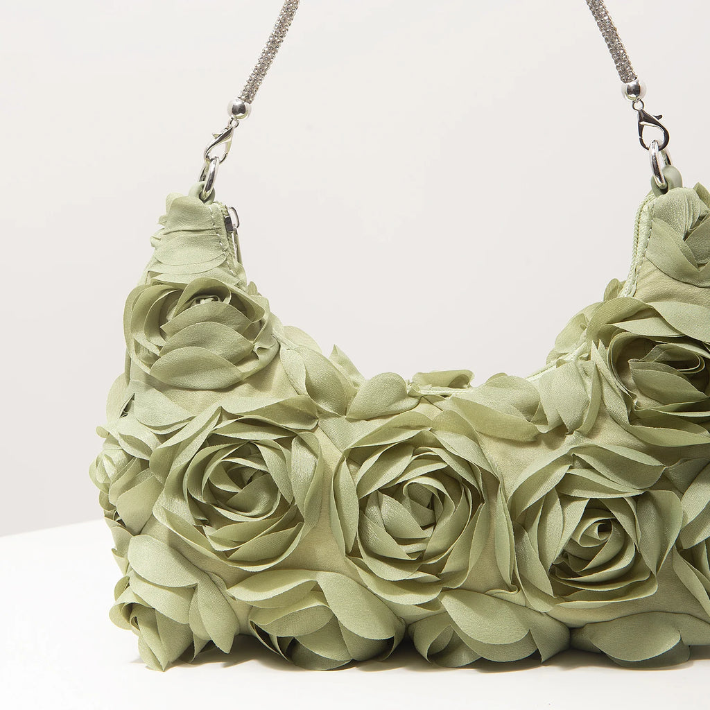 Sac à bandoulière à motif floral, idéal pour les femmes élégantes. Parfait pour les soirées de gala, les fêtes, les bals de fin d’année, les mariages et autres occasions spéciales.