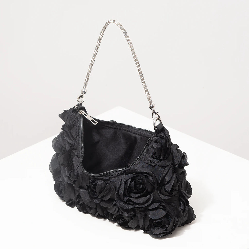 Sac à bandoulière à motif floral, idéal pour les femmes élégantes. Parfait pour les soirées de gala, les fêtes, les bals de fin d’année, les mariages et autres occasions spéciales.