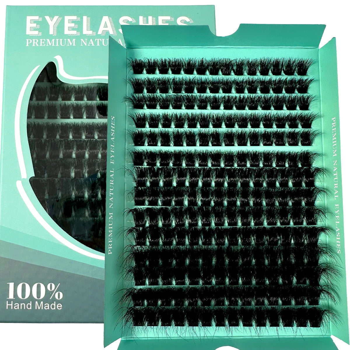 Extensions de cils en bouquets individuels DIY 160D, 8 à 20 mm – Faux cils volumineux 5D, épais, doux et légers, courbure D, 280 pièces. Effet naturel grâce aux segments de cils individuels.