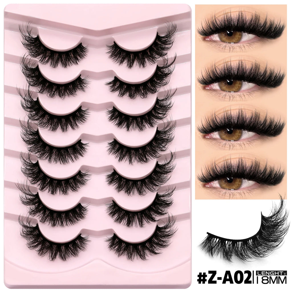 Faux cils effet œil de chat, légers et duveteux pour un regard intense et élégant. Bande de cils réutilisable au rendu naturel, idéale pour le maquillage quotidien ou les occasions spéciales