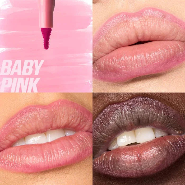 Teinte à lèvres HUDA BEAUTY, longue tenue, facile à appliquer, fini mat, rouge à lèvres hybride, gloss, liner pour les lèvres.