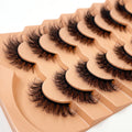 Nouveau 7 paires de faux cils épais, simulation 3D en fourrure de vison, faux cils dramatiques, vente en gros, fabrication de faux cils pleine ligne