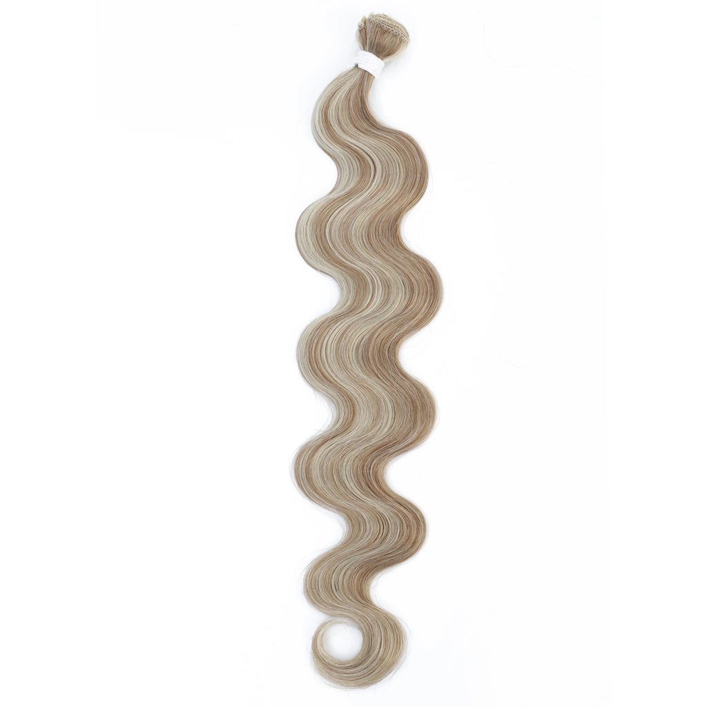 Mèches synthétiques Body Wave colorées 613, Extensions capillaires naturelles blondes Piano, queue de cheval épaisse ombrée, tissage de cheveux amples et profonds