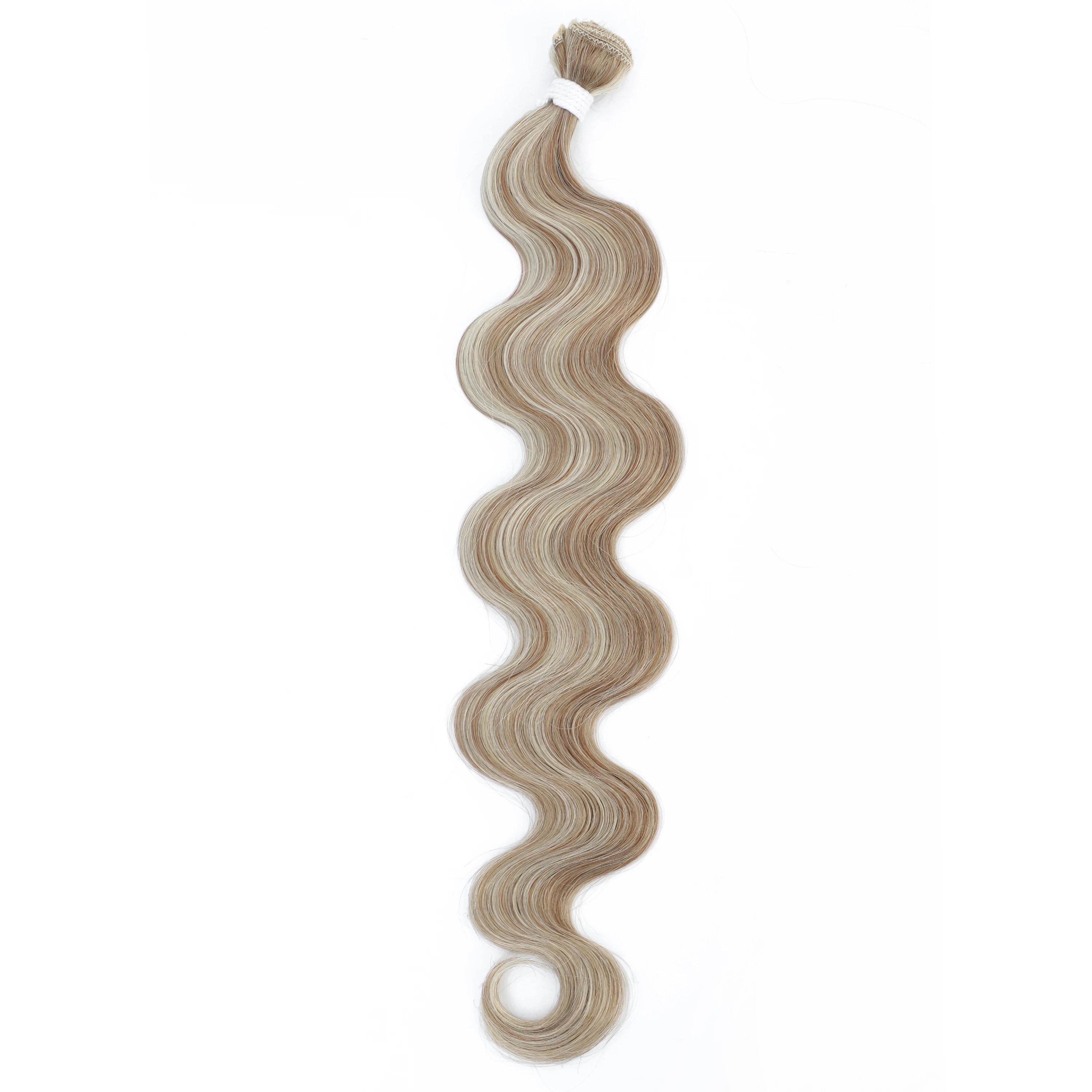 Mèches synthétiques Body Wave colorées 613, Extensions capillaires naturelles blondes Piano, queue de cheval épaisse ombrée, tissage de cheveux amples et profonds
