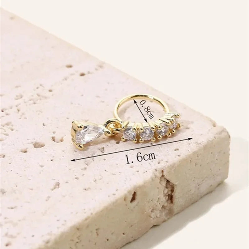 Cristal Zircon décor nez anneau cerceau pour femmes Piercing Nariz Cartilage boucles d'oreilles pendantes nez Piercing Septum bijoux