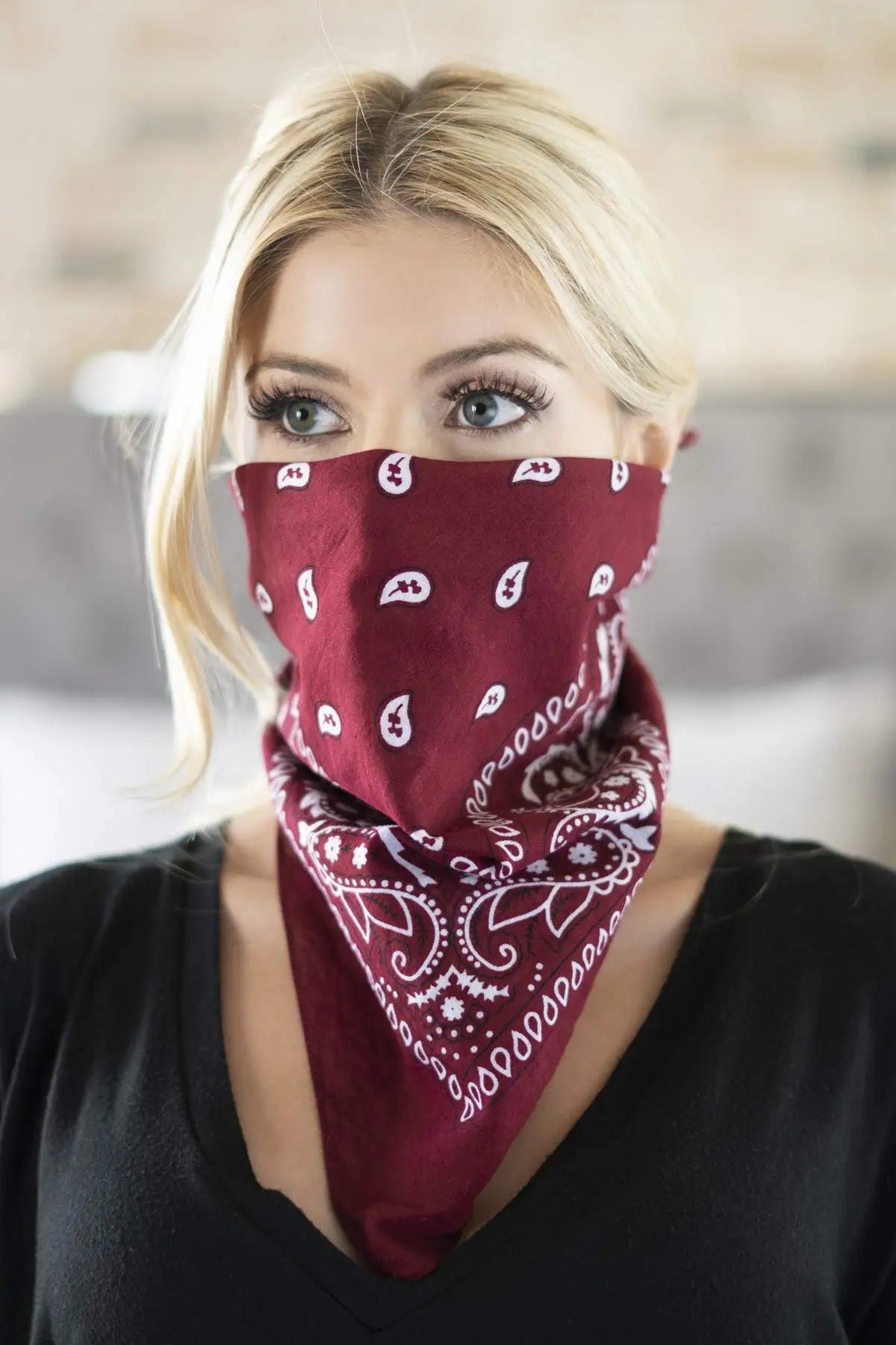2025 mode femmes rouge Bandana écharpe filles enfants Punk carré Bandanas chapeaux bohème foulard bandeaux cheveux accessoires