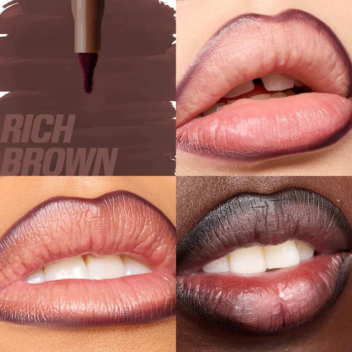 Teinte à lèvres HUDA BEAUTY, longue tenue, facile à appliquer, fini mat, rouge à lèvres hybride, gloss, liner pour les lèvres.