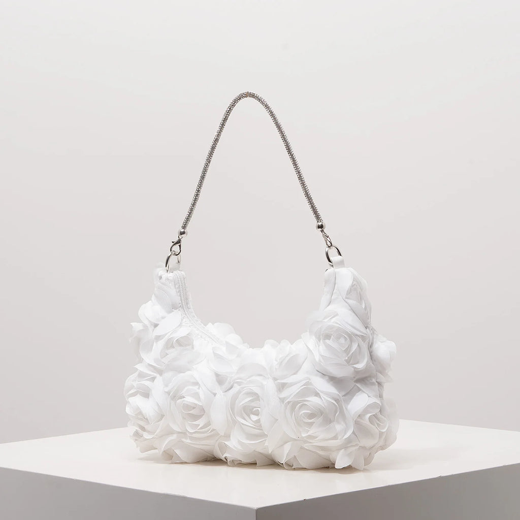 Sac à bandoulière à motif floral, idéal pour les femmes élégantes. Parfait pour les soirées de gala, les fêtes, les bals de fin d’année, les mariages et autres occasions spéciales.
