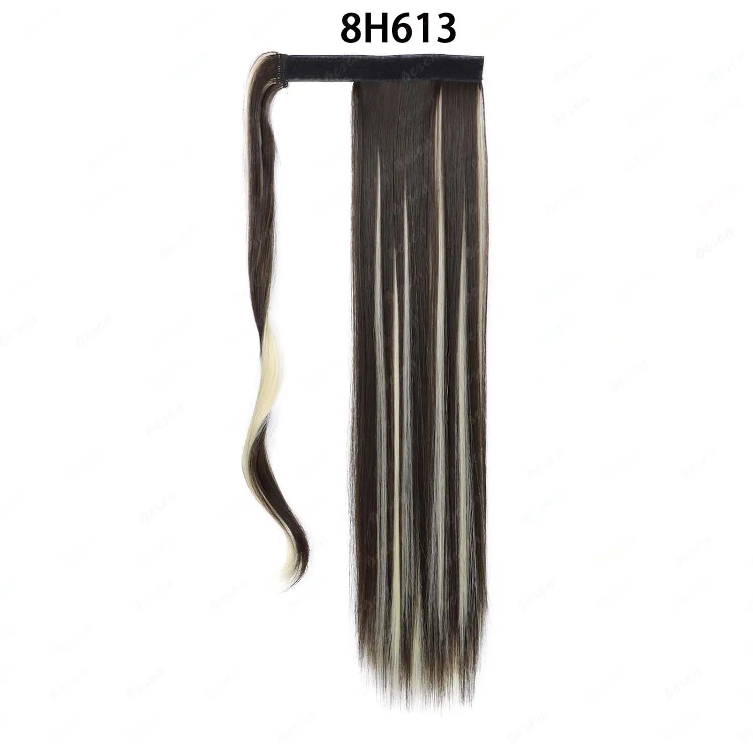 Extensions de Queue de Cheval Synthétiques pour Femme et Fille, Postiche Rond et Long