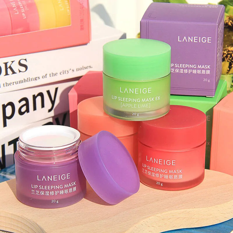 Baume à lèvres Laneige effet gloss saveur cannelle, fraise, chocolat et beignets, léger, hydratant, nourrissant et réparateur