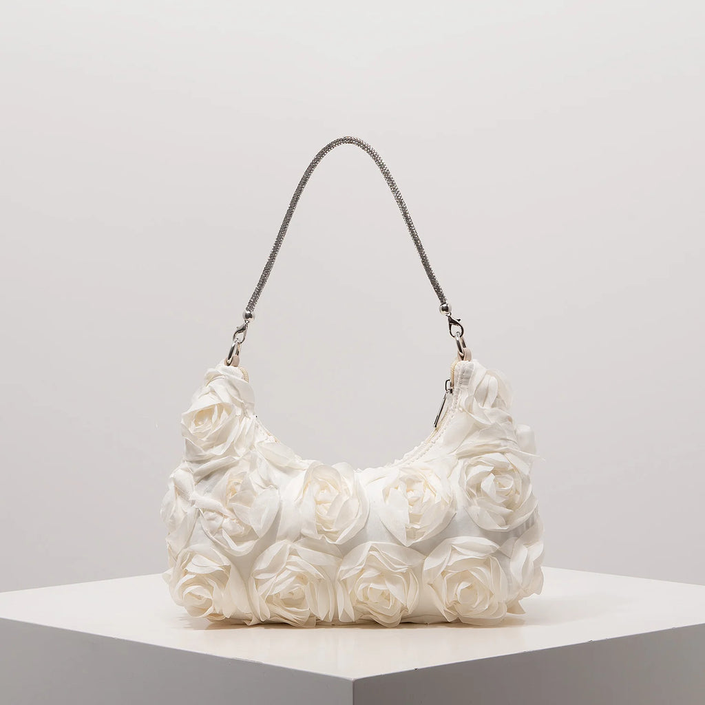 Sac à bandoulière à motif floral, idéal pour les femmes élégantes. Parfait pour les soirées de gala, les fêtes, les bals de fin d’année, les mariages et autres occasions spéciales.