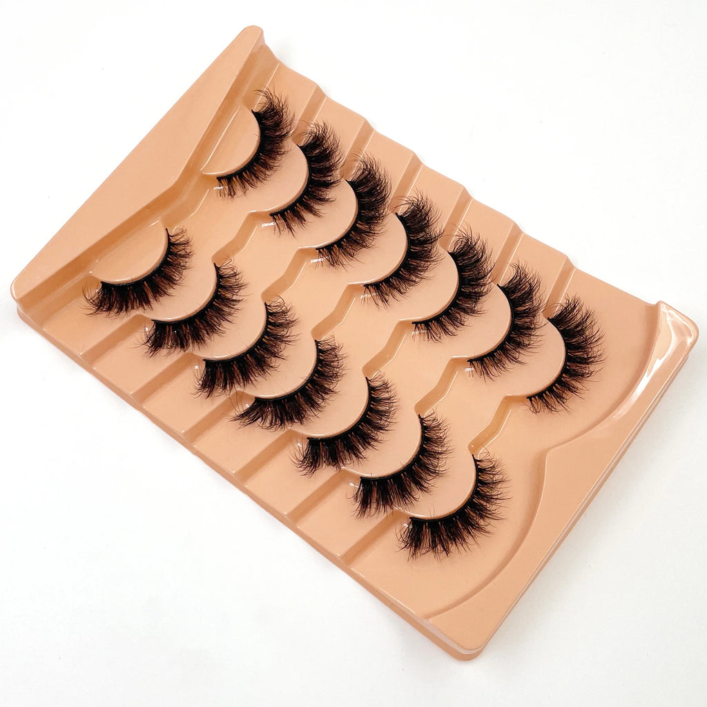 Nouveau 7 paires de faux cils épais, simulation 3D en fourrure de vison, faux cils dramatiques, vente en gros, fabrication de faux cils pleine ligne