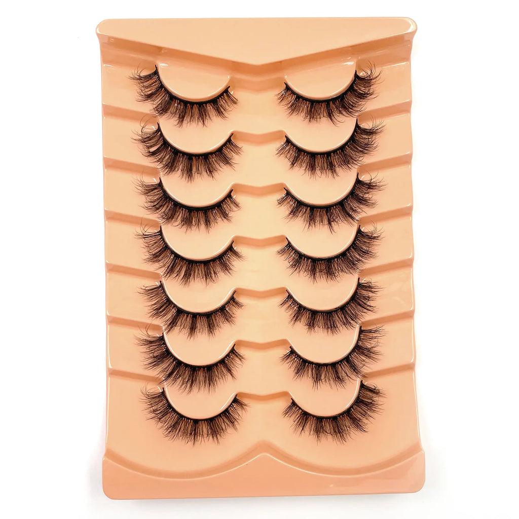 Nouveau 7 paires de faux cils épais, simulation 3D en fourrure de vison, faux cils dramatiques, vente en gros, fabrication de faux cils pleine ligne