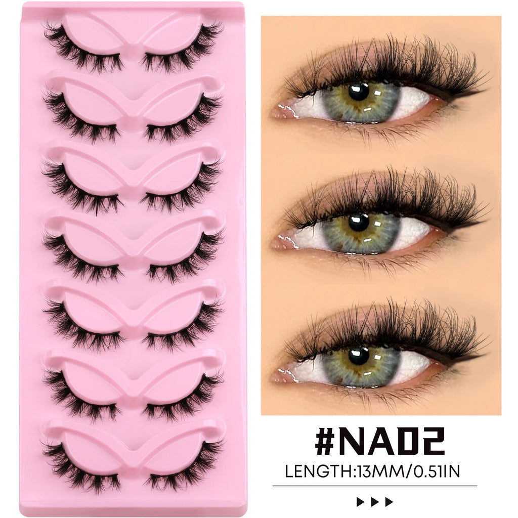 Veltrinay cils oeil de chat Faux cils naturels extrémité ailée oeil cils allongés Faux cils de vison Faux cils maquillage