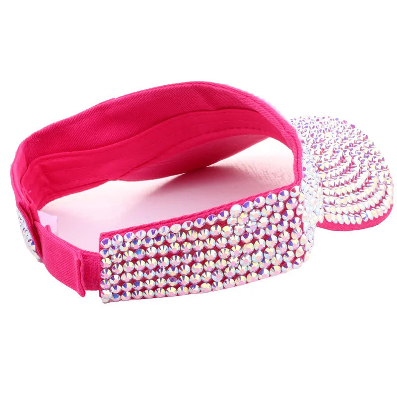 Strass vide casquette décontracté femmes pare-soleil été printemps Streetwear mode Bling Bling diamant intégré casquette de Baseball