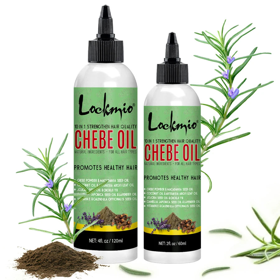 LOCKMIO Chebe huile capillaire pour cuir chevelu apaisant nourrissant racines produits de soins capillaires pour hommes et femmes Chebe revitalisant hydratant