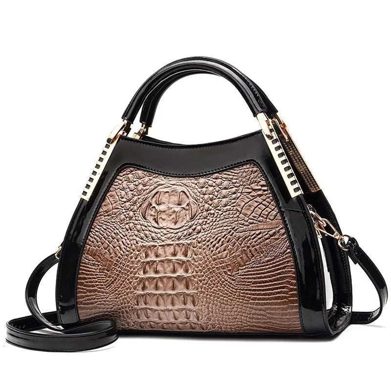 Nouveau sac à motif crocodile, grande capacité, sac tendance, portable, pour le travail / les déplacements, sac à bandoulière ou en travers du corps, sac de beauté élégant et à la mode.