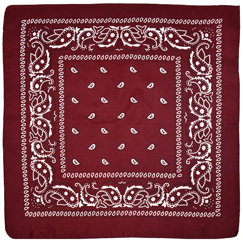 2025 mode femmes rouge Bandana écharpe filles enfants Punk carré Bandanas chapeaux bohème foulard bandeaux cheveux accessoires