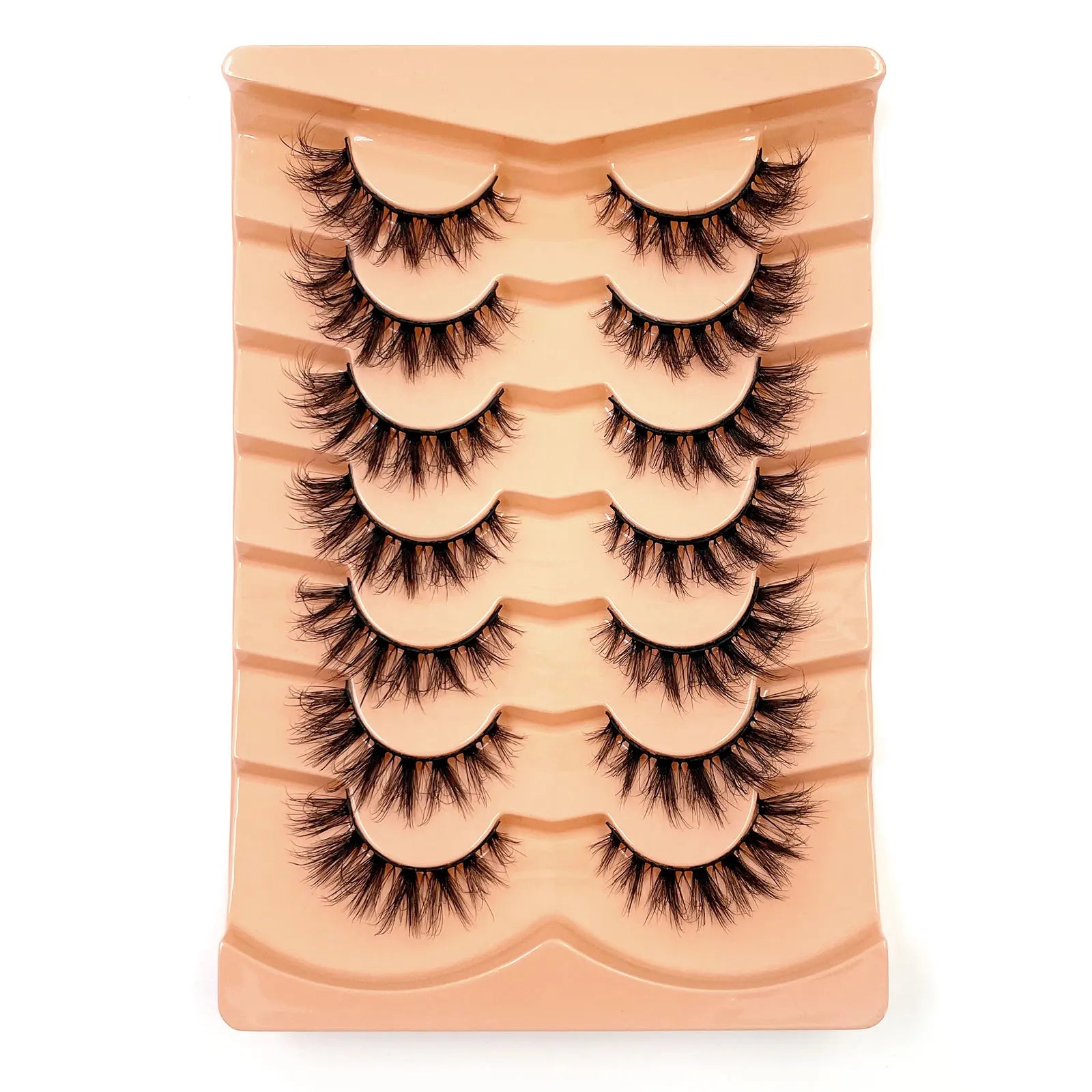 Nouveau lot de 7 paires de faux cils épais effet vison 3D.
Faux cils courts et spectaculaires au rendu réaliste, parfaits pour un regard intense et glamour.