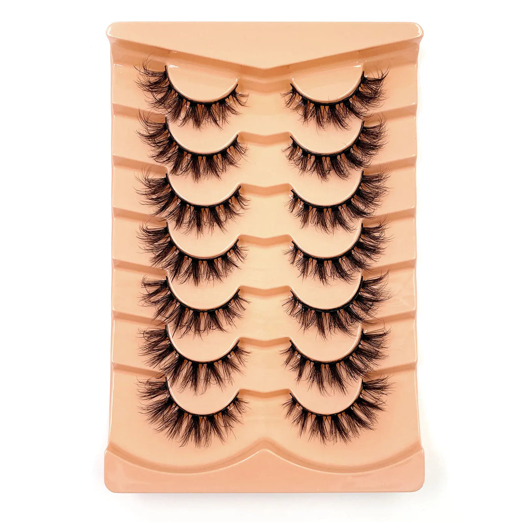 Nouveau 7 paires de faux cils épais, simulation 3D en fourrure de vison, faux cils dramatiques, vente en gros, fabrication de faux cils pleine ligne