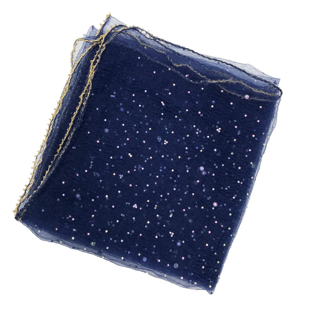 Bandana à paillettes colorées à la mode, écharpe de tête Ultra-fine et respirante, Protection solaire d'été, 80cm x 80cm